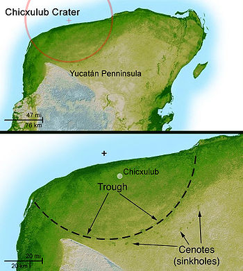 Chicxulub Crater. Image courtesy NASA/JPL-Caltech